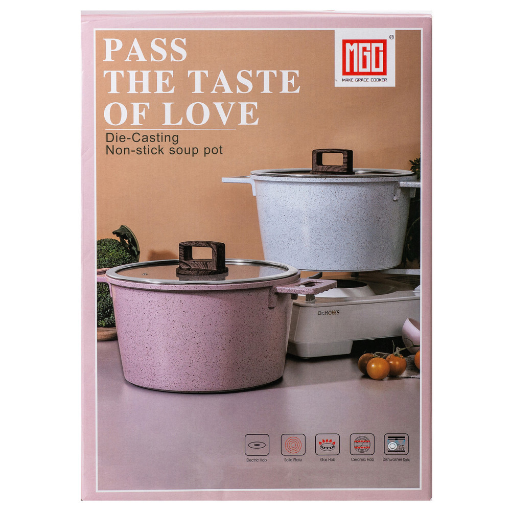 Кастрюля алюминиевая с антипригарным покрытием 24 см белая Киев - изображение 6