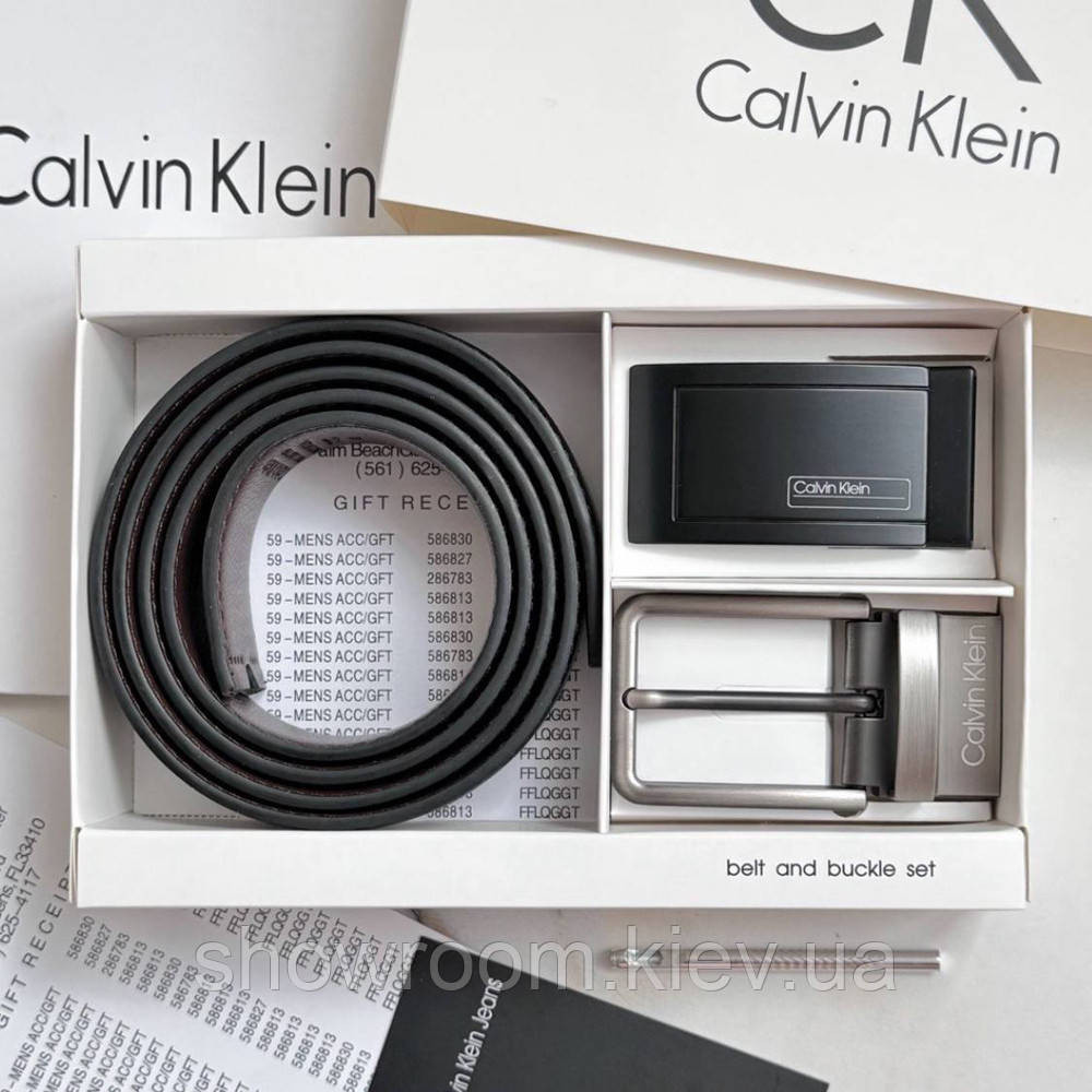 Чоловічий подарунковий набір (ремінь із двома пряжками) (408) Київ - фото 1