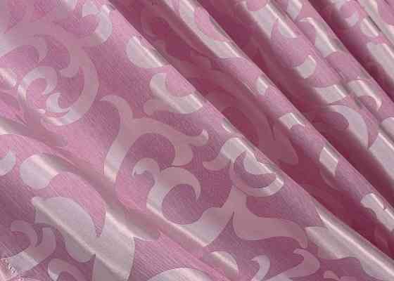 Комплект штор VR-Textil Жаккард Вензель 200х270 2шт и Тюль 600х270 476ш-1147т Розовый с белым 71-102/7 Киев