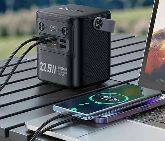 Павербанк зі швидкою зарядкою 22.5W 80000mAh та ліхтарем HOCO J152 Киев