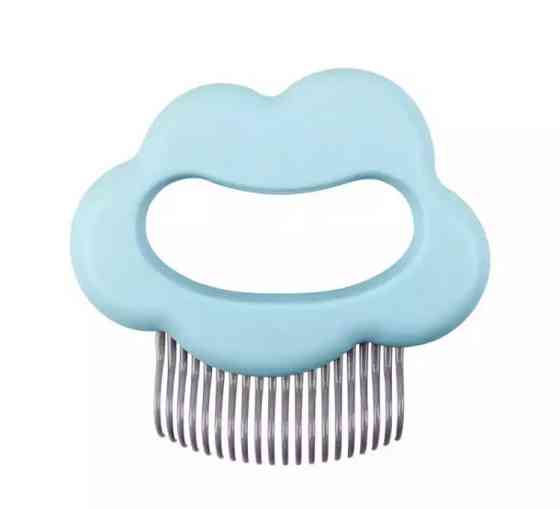 Расческа кошек и собак, щетка для животных, цвет голубой, размер 9*9см Киев