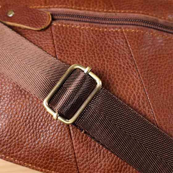 Мужская сумка через плечо из натуральной кожи Коричневый (Vintage) Киев