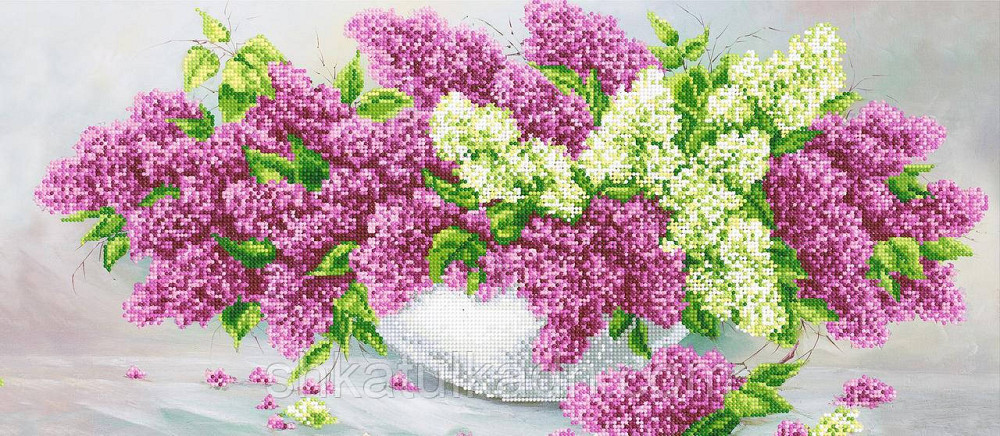Схема для вышивки бисером Букет сирени Днепр - изображение 1