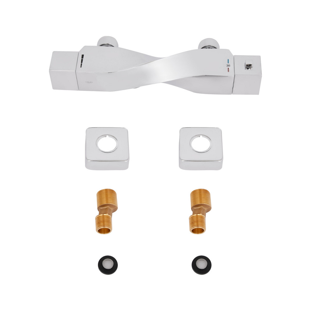 Змішувач для душу Qtap Zkrouceny термостатичний QTZKR40T105C Chrome Київ - фото 13