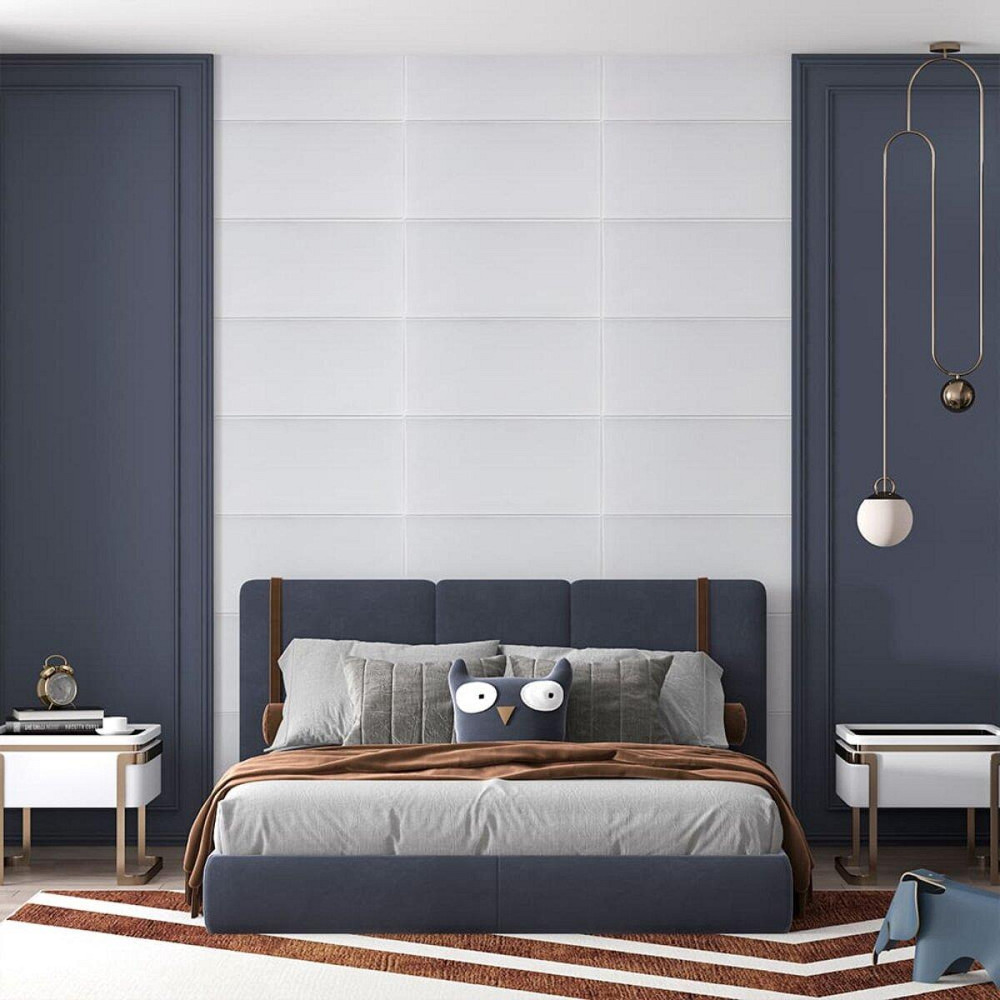 Белая 3D стеновая панель Квадрат Киев - изображение 4