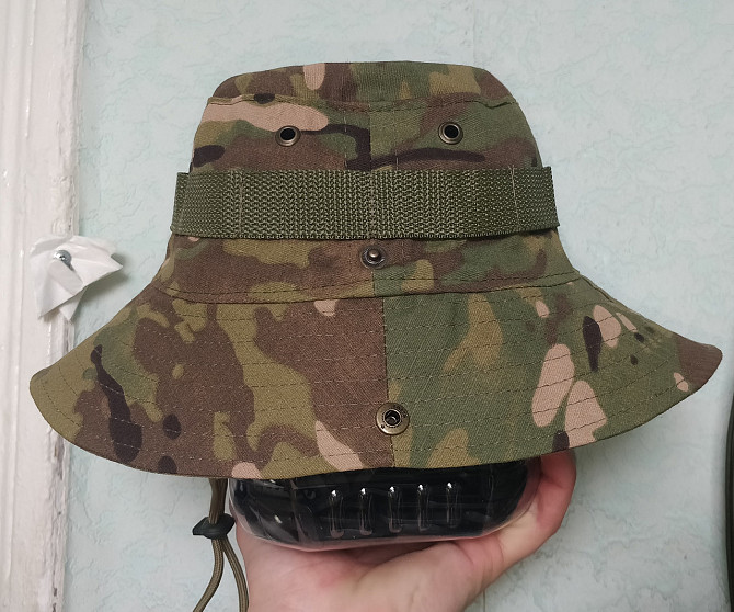 Панама мужская тактическая маскировочная камуфляжная мужская мультикам + сетка от коморов Киев - изображение 12
