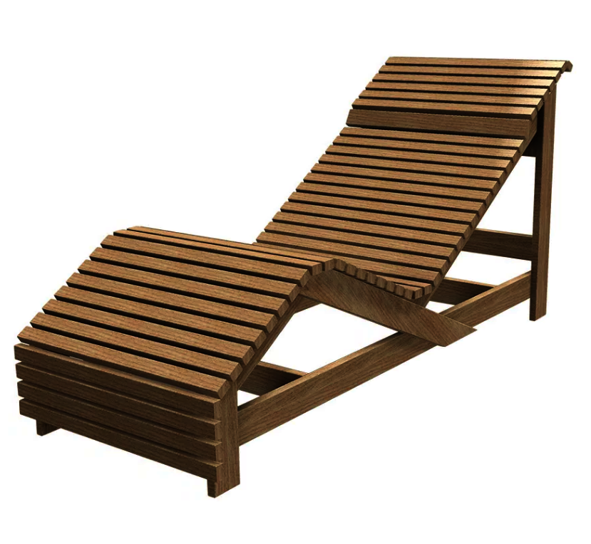 Шезлонг садовый 