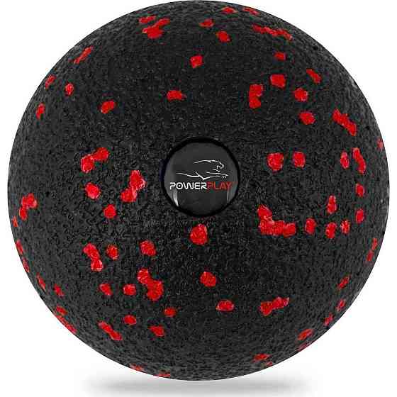 Масажний м'яч PowerPlay PP-4350 Epp Massage Ball (d8) Чорно/Червоний Кам'янське