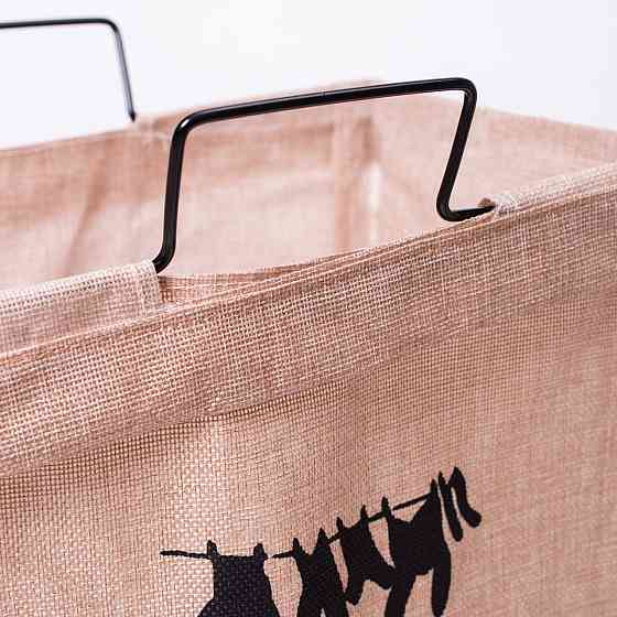 Yiwu Кошик для білизни на підставці 36×32×52 (см) м'який Бежевий HP-41-11BE Київ