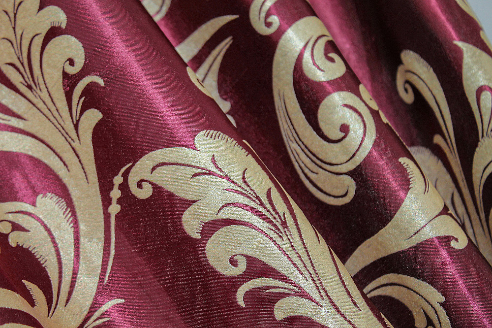 Кухонный комплект VR-Textil № 097к шторка с ламбрекеном бордовый с золотистым 270х170 см (50-918) Киев - изображение 6