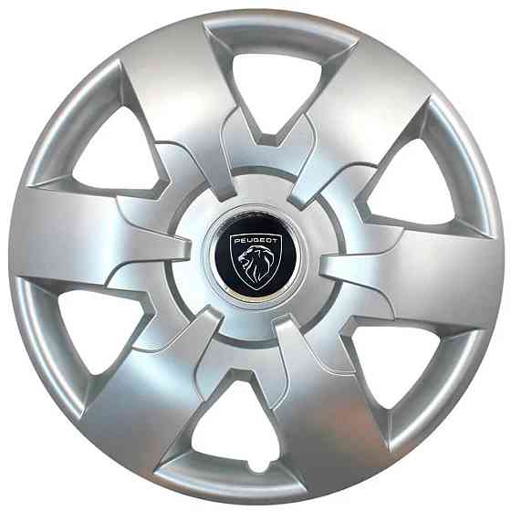 Автомобильные модельные колпаки R16 Peugeot NEW 413 4шт, SJS, серебристые Винница