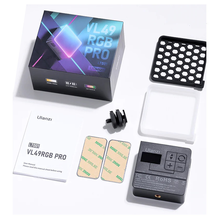 Накамерне світло LED RGB CRI95+ 2500-9000К Ulanzi VL49 RGB Pro Київ - фото 5