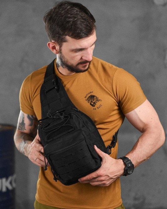 Нагрудна сумка Silver Knight black РА4979 Одеса - фото 1