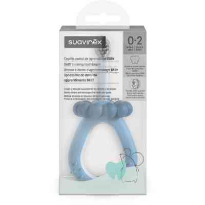 Детская зубная щетка Suavinex STAGE 1 з масажером від 0 до 2 років, синя (403012) Винница