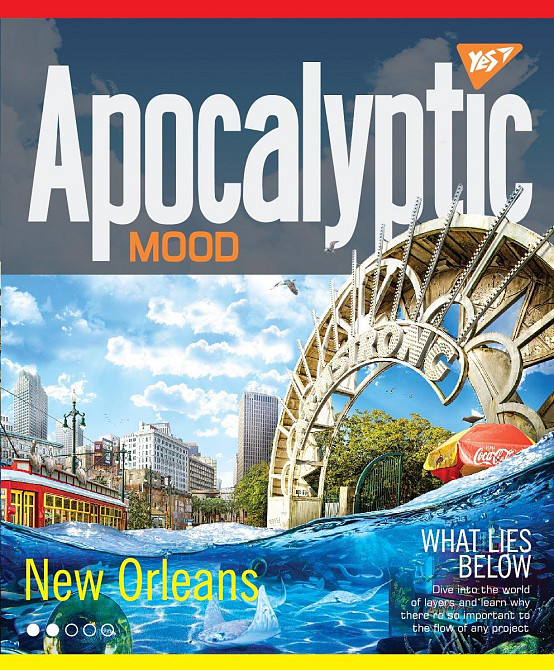 Зошит для записів А4/80 кл. YES "APOCALYPTIC" иридиум+УФ.спл. 891467, шт Київ - фото 1