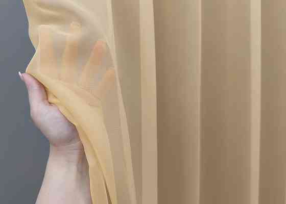 Тюль VR-Textil н134 Шифон однотонний Карамельний 400х250 см (41-101) Київ