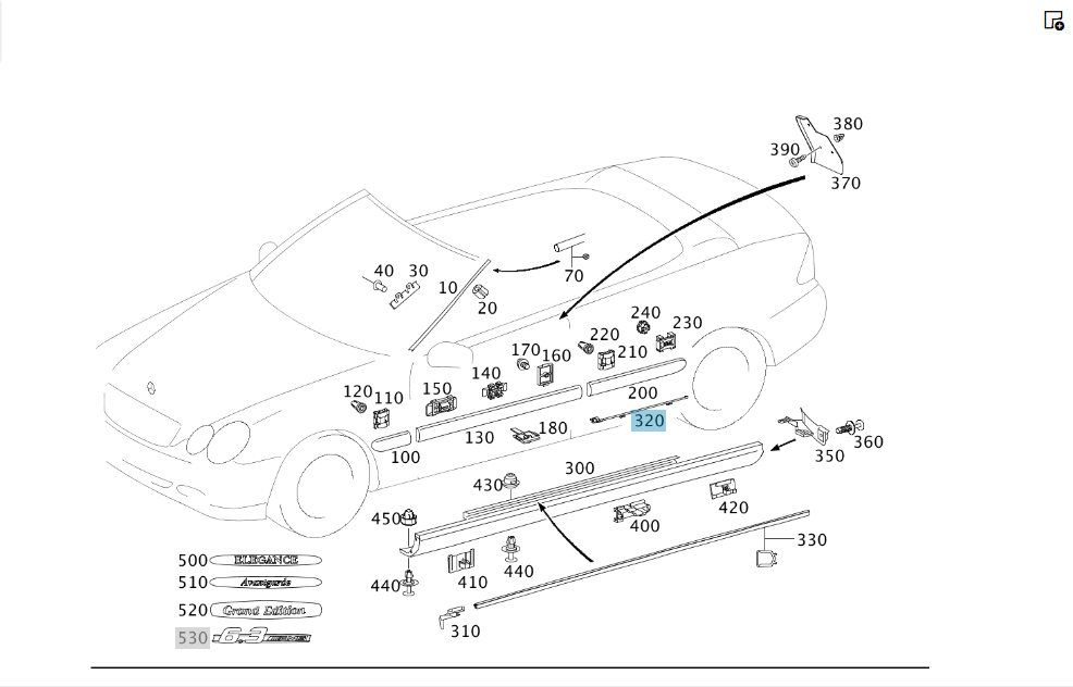Mercedes-Benz  A2096980998 Ущільнення заднього лівого крила та зовнішньої накладки порога CLK Coupe C209 CLK Cabriolet A209 Одеса - фото 2