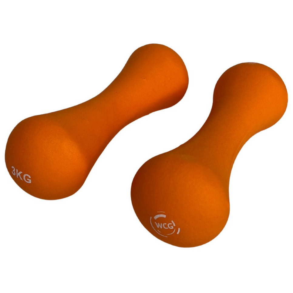 Фітнес гантелі неопренові WCG 2 по 3 кг (2х3) для фітнесу Київ - фото 1