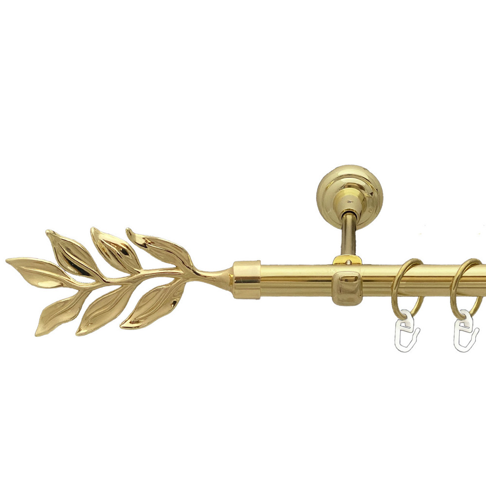 Карниз Orvit Лавр металевий однорядний відкритий Золото 19 мм 160 см (00-00012894) Львів - фото 1