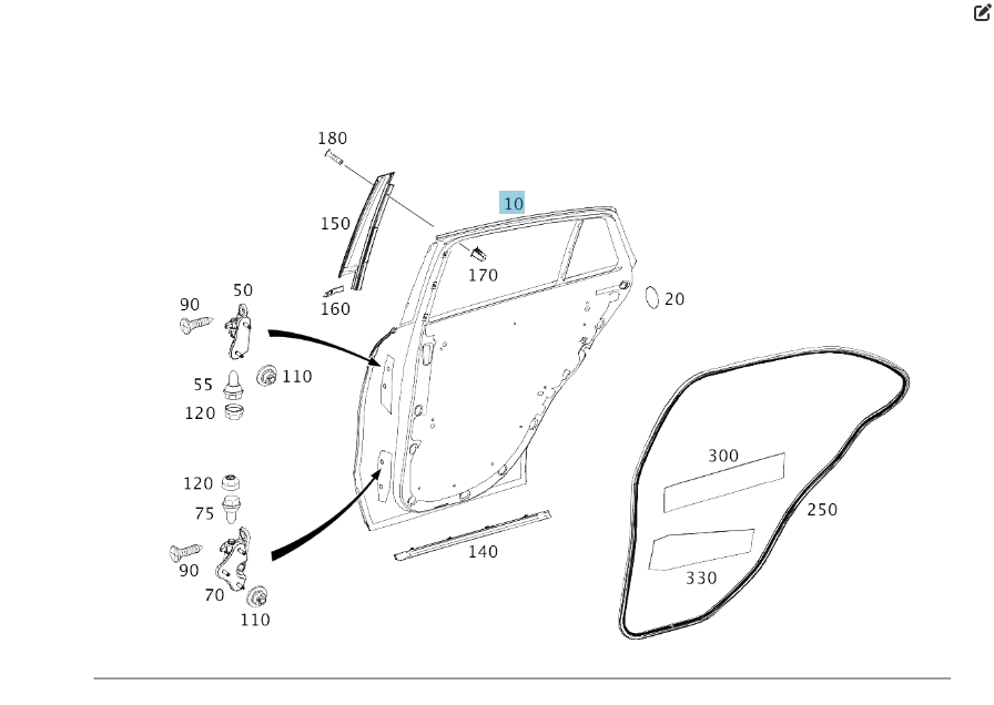 Mercedes-Benz  A2927305101 Задні ліві двері GLE Coupe C292 Одеса - фото 2