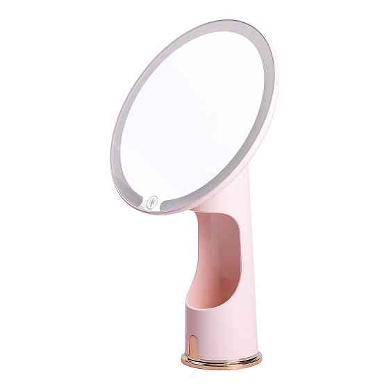 Дзеркало косметичне 18,5х10х29 см з підсвічуванням Рожеве HP-10-1AP Коломия