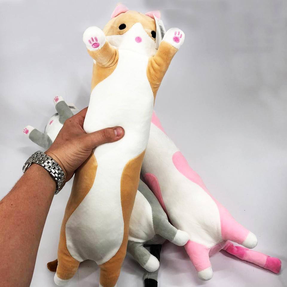 Кот обнимусь мягкий 50 см, Кот-подушка подарок для девушки, Игрушка антистресс котик XG-76 Львов - изображение 9