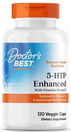 Антидеприсант Doctor's Best 5-гидрокси L-триптофан B6 и C 120 вег капс Киев