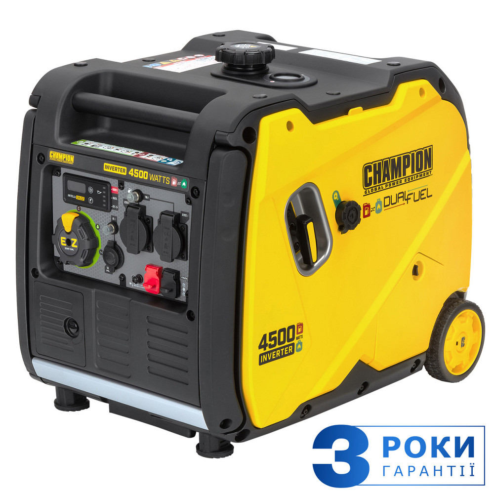 500988-UA CHAMPION IНВЕРТОРНИЙ ГЕНЕРАТОР ЗАКРИТОГО ТИПУ 4500ВТ газ+бенз Черкассы - изображение 5