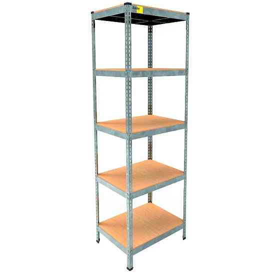 Металлический стеллаж Emby Light Series (размер 2100х600x450мм) 5 полок ДСП до 100кг Оцинкованный Винница