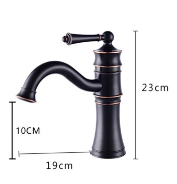 Смеситель для умывальника однорычажный кран поворотный горизонтальный монтаж WanFan для ванны Черный Каменец-Подольский