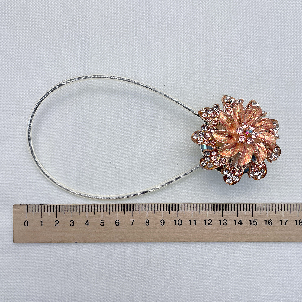 Магніти для штор та гардин "Flowers" набір 2 шт Персиковий (81-197) Київ - фото 6