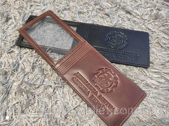 Шкіряна обкладинка на посвідчення Держава митна служба України Київ - фото 3