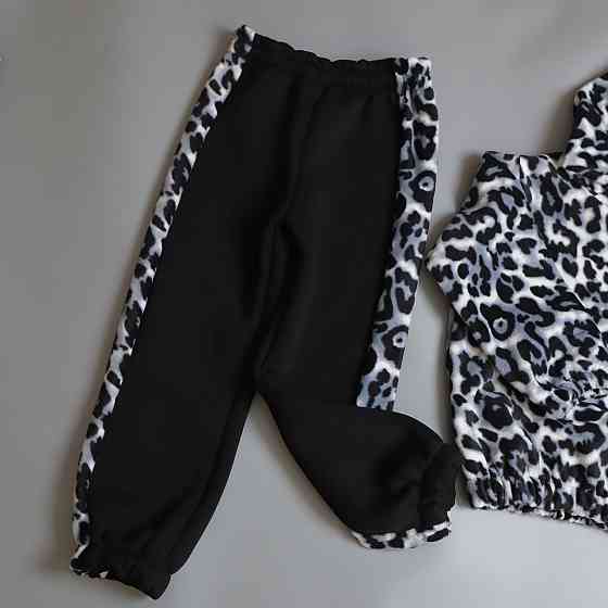 Теплий флісовий костюм лео сірий (худі з капюшоном + штани) 86 Кам'янець-Подільський