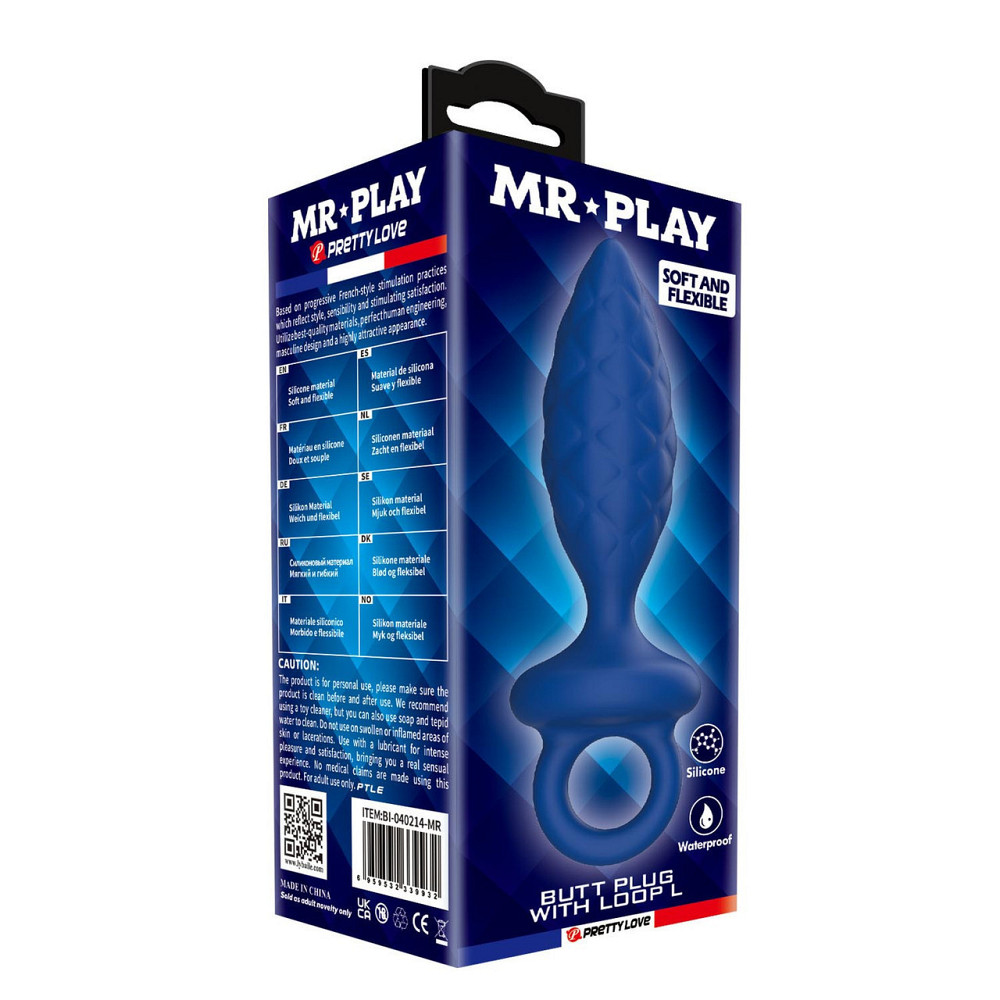 Анальна пробка MR. PLAY Butt Plug with Loop – Size L Sex Aura Київ - фото 7