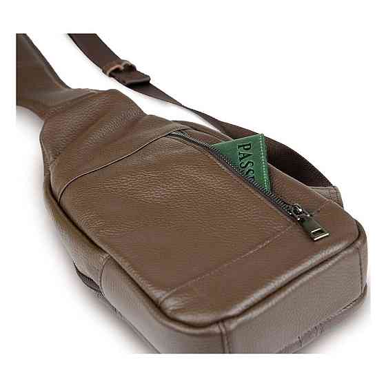 Сумка мужская кожаная через плечо Vintage 14390 Коричневая Киев