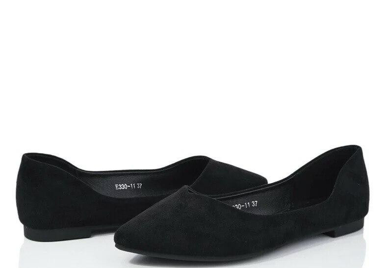 Loretta Балетки жіночі LORETTA E330-11 чорні (весна-осінь, еко-замша) (5566) 36 Коломыя - изображение 1