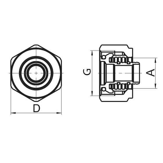 Євроконус Roho R581-075 - 3/4"EK 16х2 (RO0247) Київ