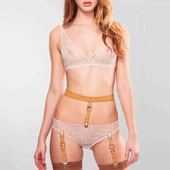Підтяжки Bijoux Indiscrets MAZE - Suspender Belt for Underwear and Stockings Braun O\S Sex Aura Київ