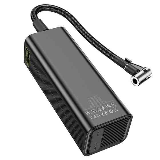 Автомобільний насос HOCO ZP7 Maddy portable smart air pump(5000mAh) Black (6942007614511 ) Киев