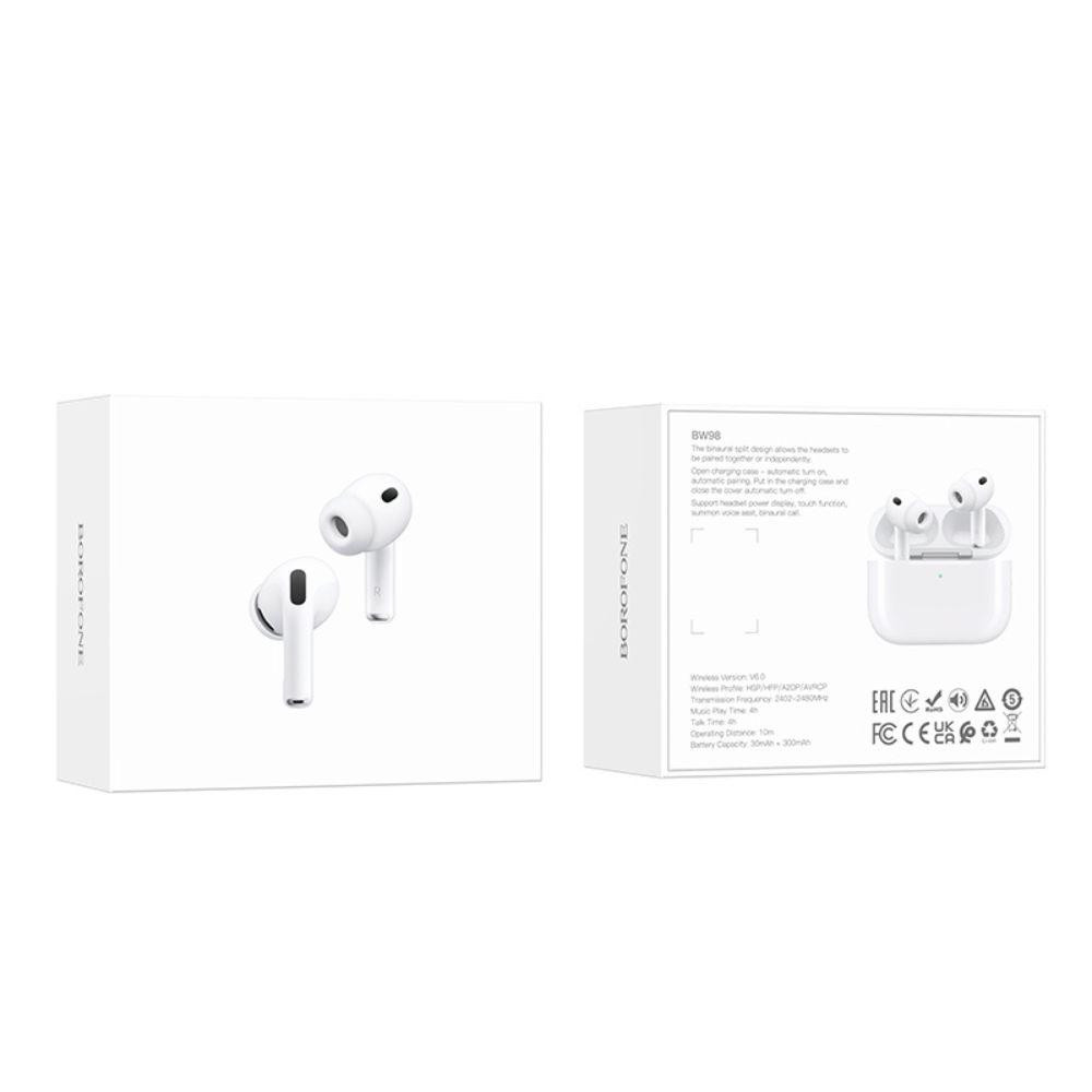 Беспроводные наушники TWS BOROFONE BW98 White Одесса - изображение 2