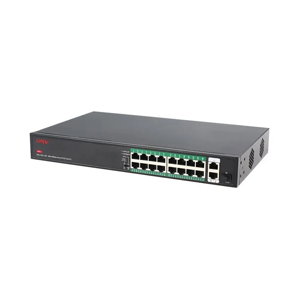 PoE-комутатор некерований 19-портовий ONV ONV-H1016PFD з 16 портами PoE (73-00066) Киев - изображение 1