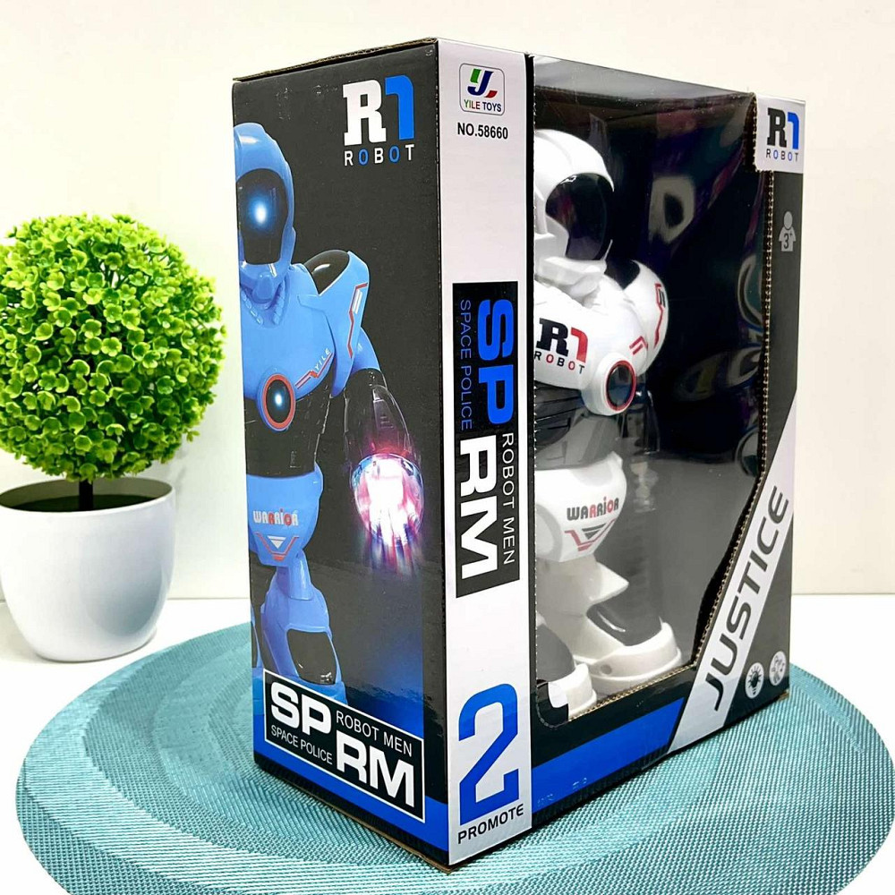 Робот Space Police танцюючий рухає руками та ногами світло звук Білий (58660) Чернигов - изображение 2