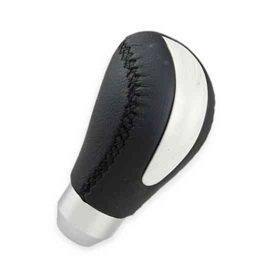 Накладка на кпп ручку універс. шкіра чорна, біла вставка Мукачево