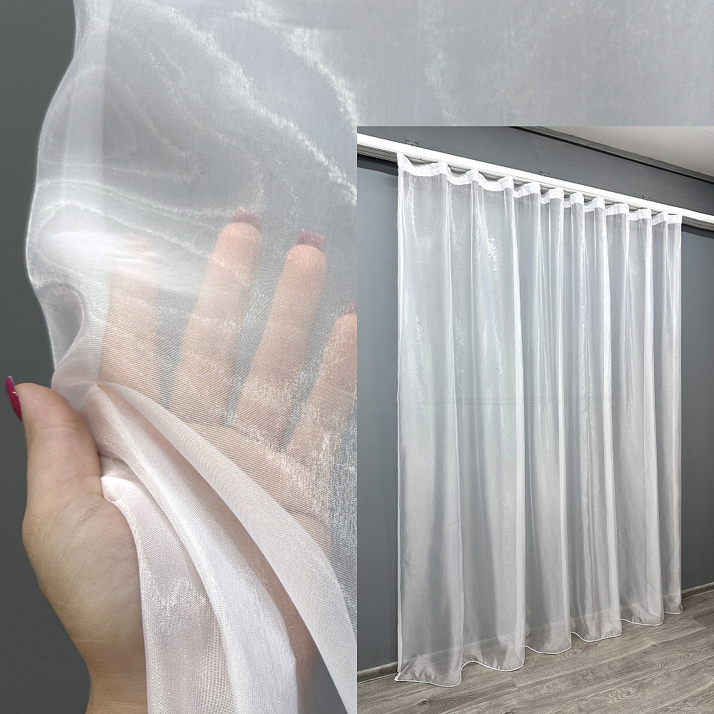 Тюль VR-Textil 009т Органза однотонная Белый 300х270 см (42-0802) Киев - изображение 1