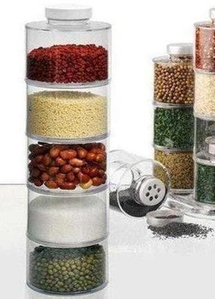 Органайзер для специй на 12 емкости 0,2л Башня EMPIRE  для сухих продуктов Одесса - изображение 2