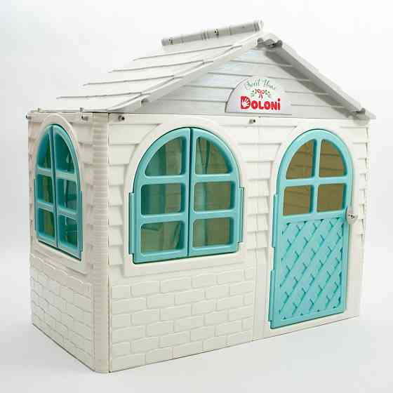 Ігровий будиночок для дітей Doloni середній 130х120х130см (Сіро-бірюзовий) Вінниця