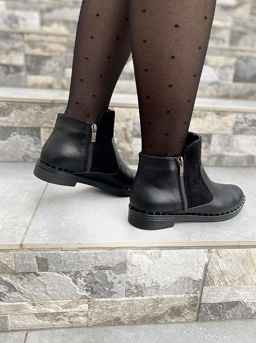 Жіночі черевики Odzi чорні натуральна шкіра висота 9см 36р.(2056) Коломыя - изображение 5