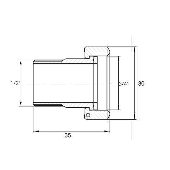 Комплект штуцерів 3/4″Вх1/2″З латунний LR433L OPTIMUM Киев