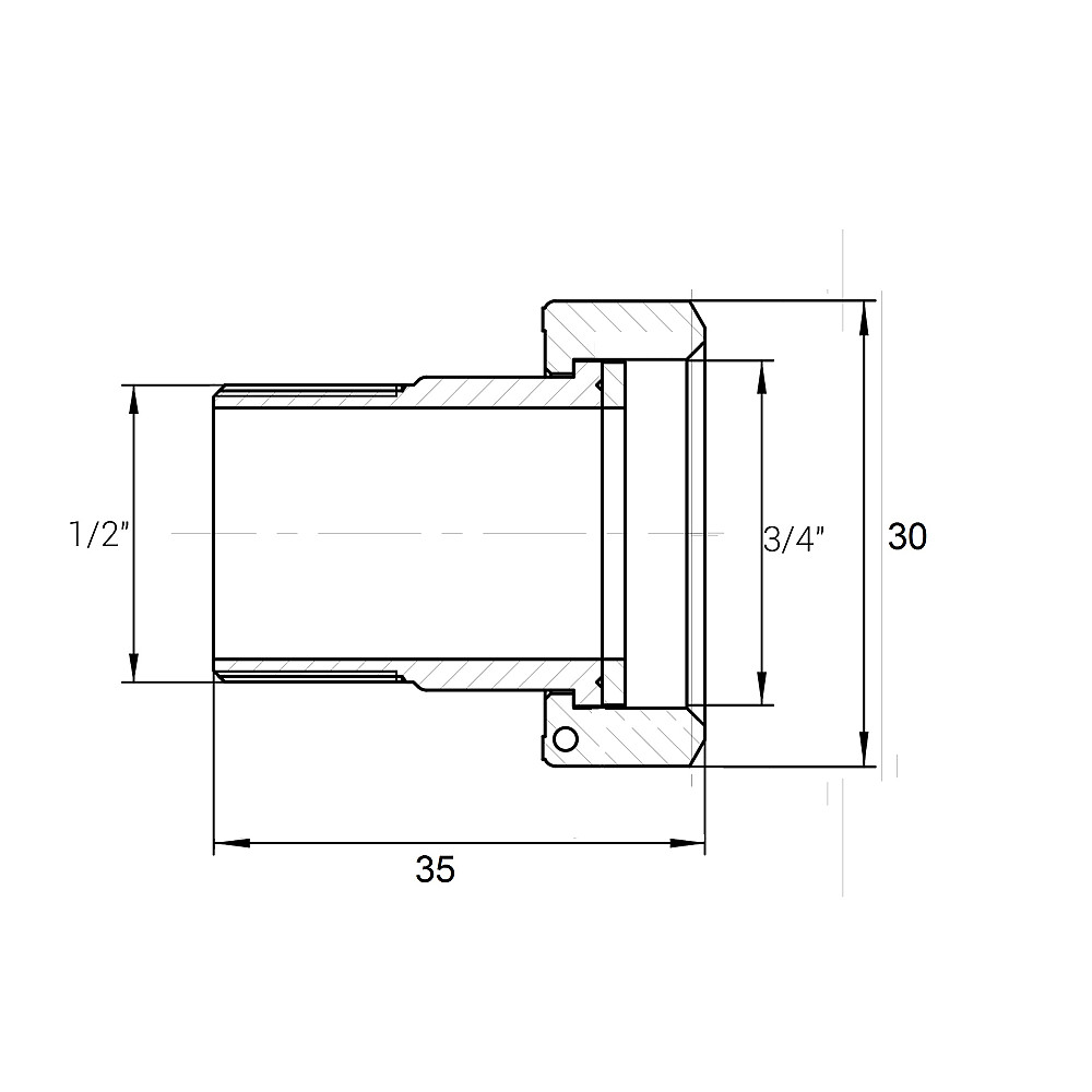 Комплект штуцерів 3/4″Вх1/2″З латунний LR433L OPTIMUM Тернопіль - фото 2
