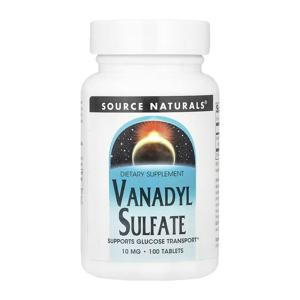 Ванадилсульфат Source Naturals Vanadyl Sulfate 10 mg 100 таблеток Луцьк - фото 1